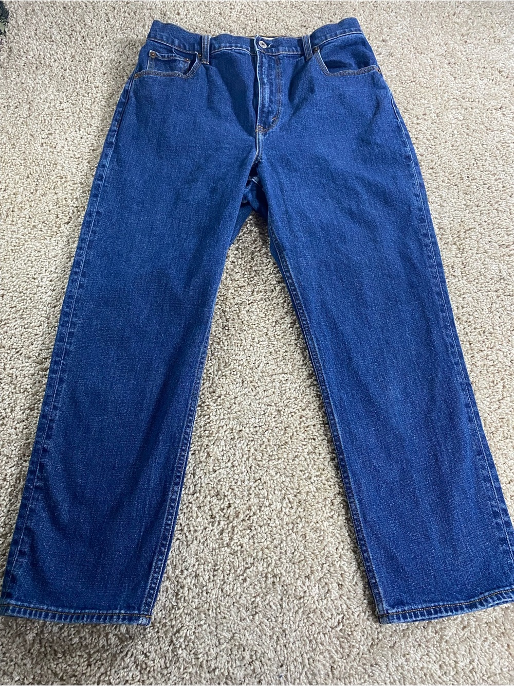 Abercrombie & Fitch Ankle Straight Ultra High Rise Curve Love 29R 29 Blue Jeans